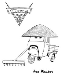 coloriage cars 2 zen master